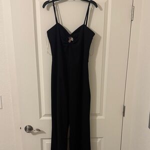 Willow Black Spaghetti Strap Jumpsuit